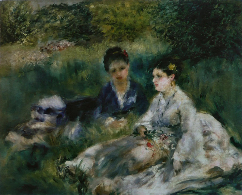 Zwei Frauen im Gras - Pierre-Auguste Renoir