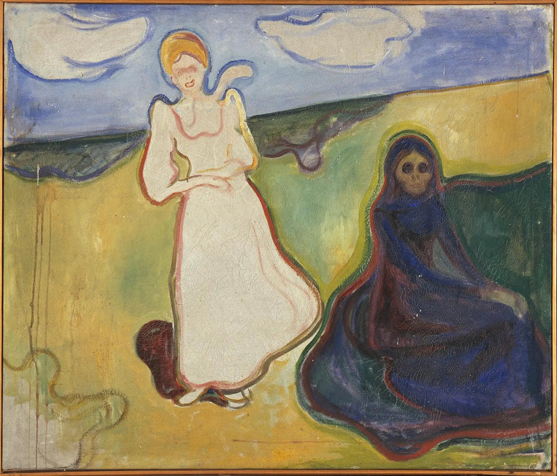 Zwei Frauen in einer Landschaft - Edvard Munch