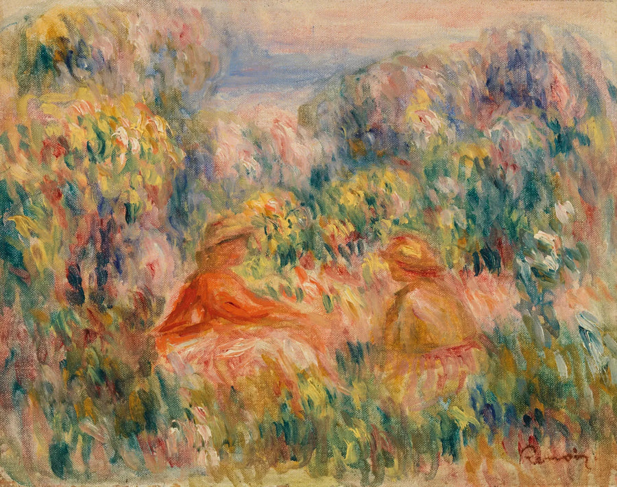 Zwei Frauen in einer Landschaft - Pierre-Auguste Renoir