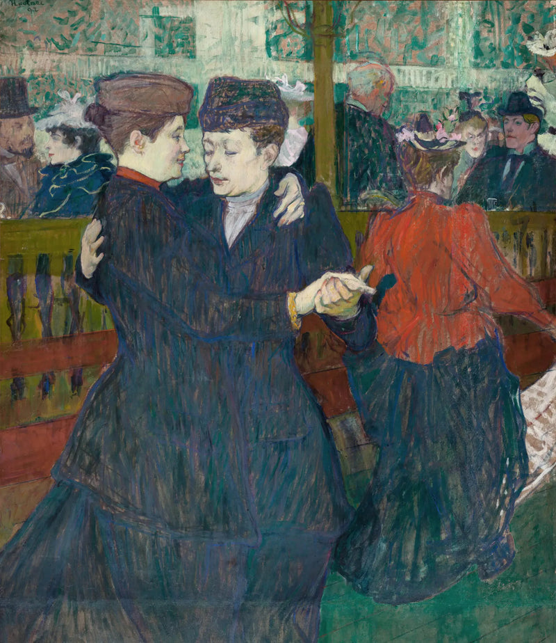 Zwei Frauen tanzen im Moulin-Rouge - Henri de Toulouse-Lautrec