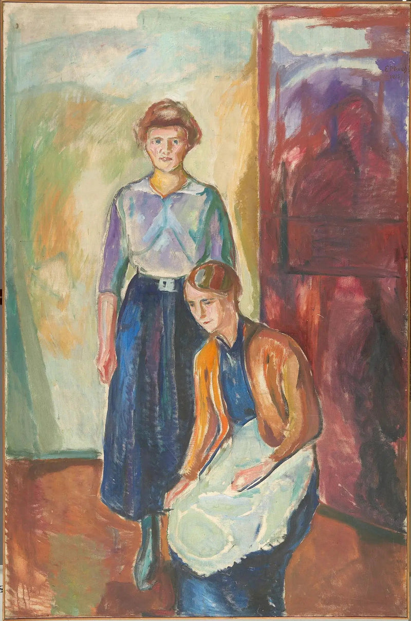 Zwei Kammerfrauen - Edvard Munch