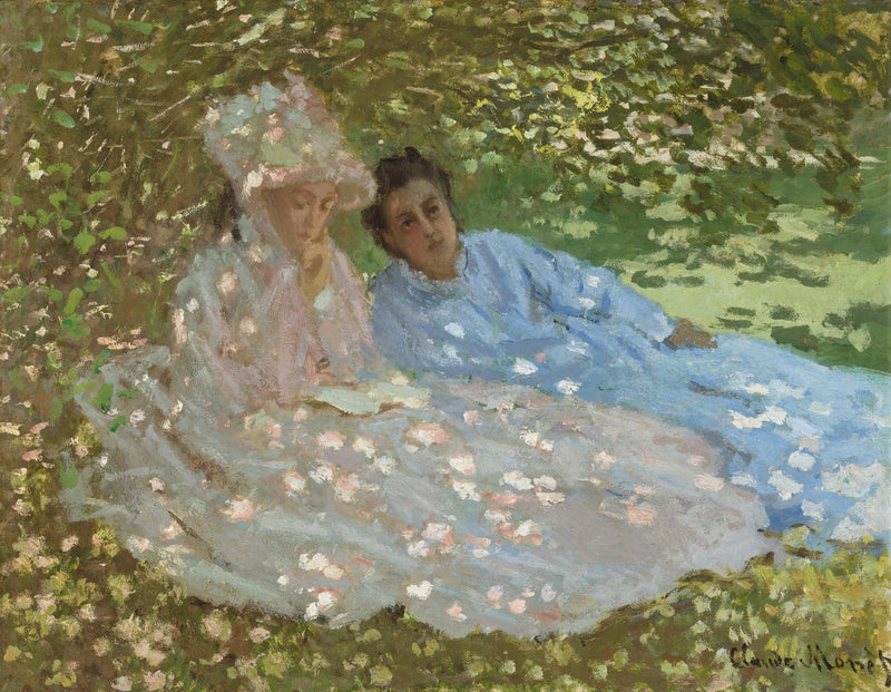 Zwei Frauen in einem Garten, um 1872 - Claude Monet