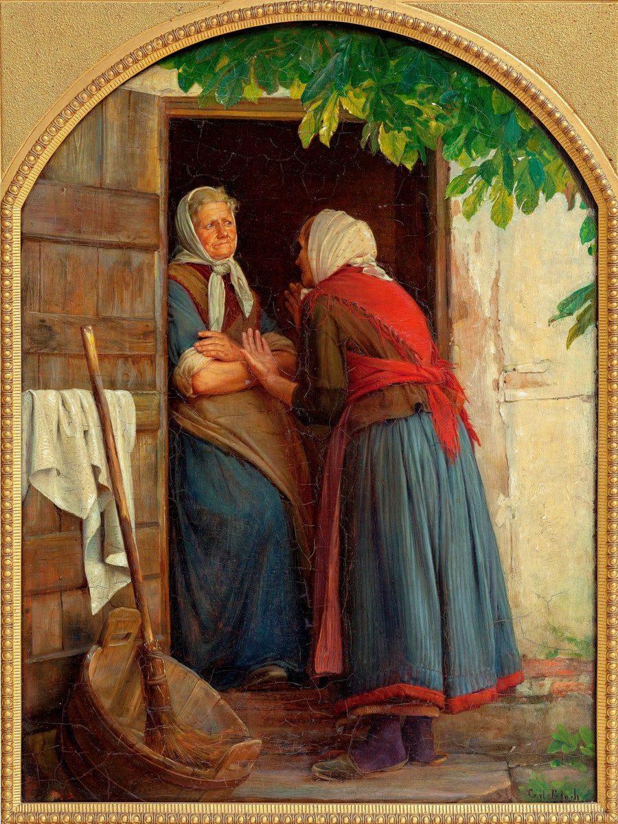 Zwei Frauen, die sprechen - Carl Heinrich Bloch