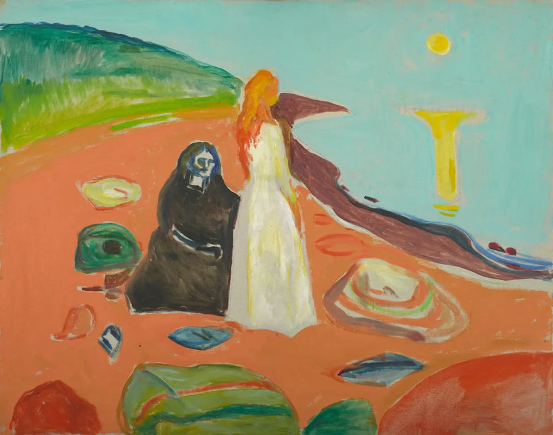 Zwei Frauen am Ufer - Edvard Munch