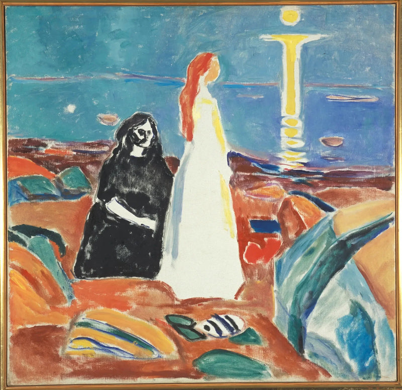 Zwei Frauen am Ufer - Edvard Munch