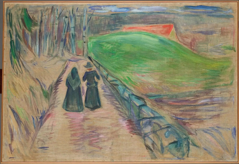 Zwei Frauen auf der Straße - Edvard Munch