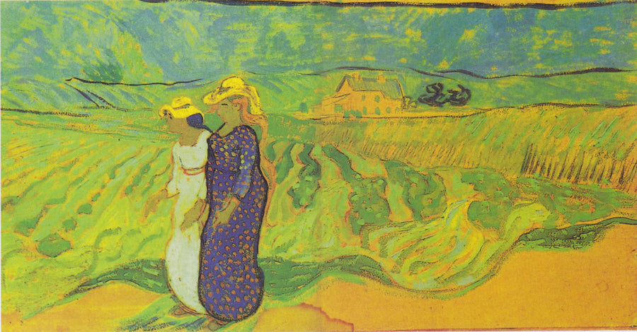 Zwei Frauen durch die Felder - Vincent van Gogh
