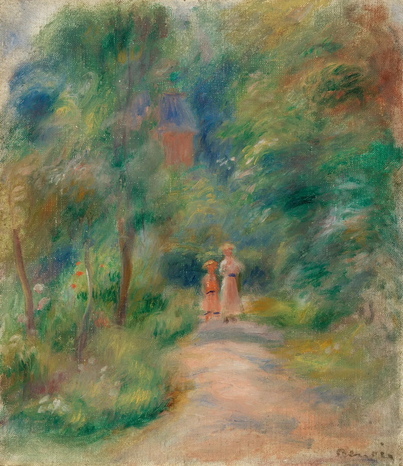 Zwei Figuren auf einem Pfad - Pierre-Auguste Renoir
