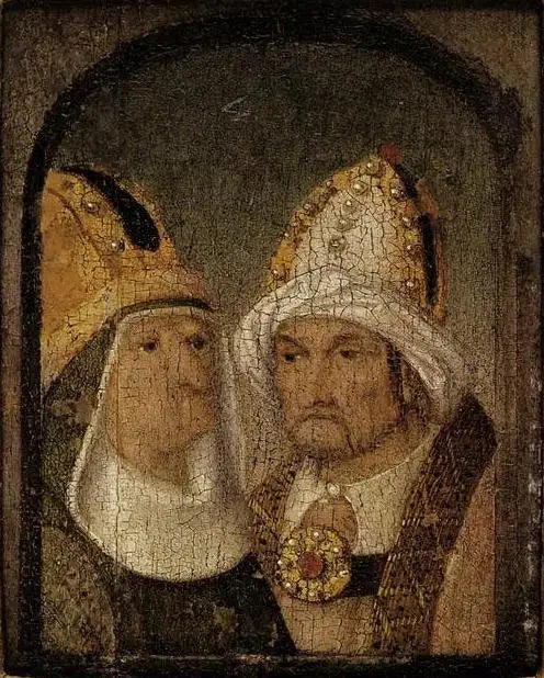 Deux figures mitrées - Hieronymus Bosch image 1 reproduction artisanale de tableau