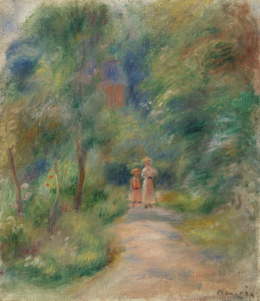 Zwei Figuren auf einem Pfad - Pierre-Auguste Renoir