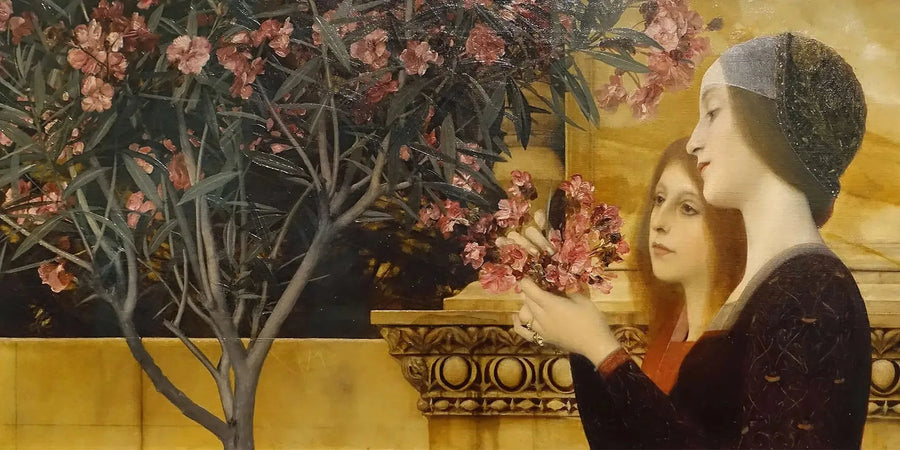 Zwei Mädchen mit einem Oleander - Gustav Klimt