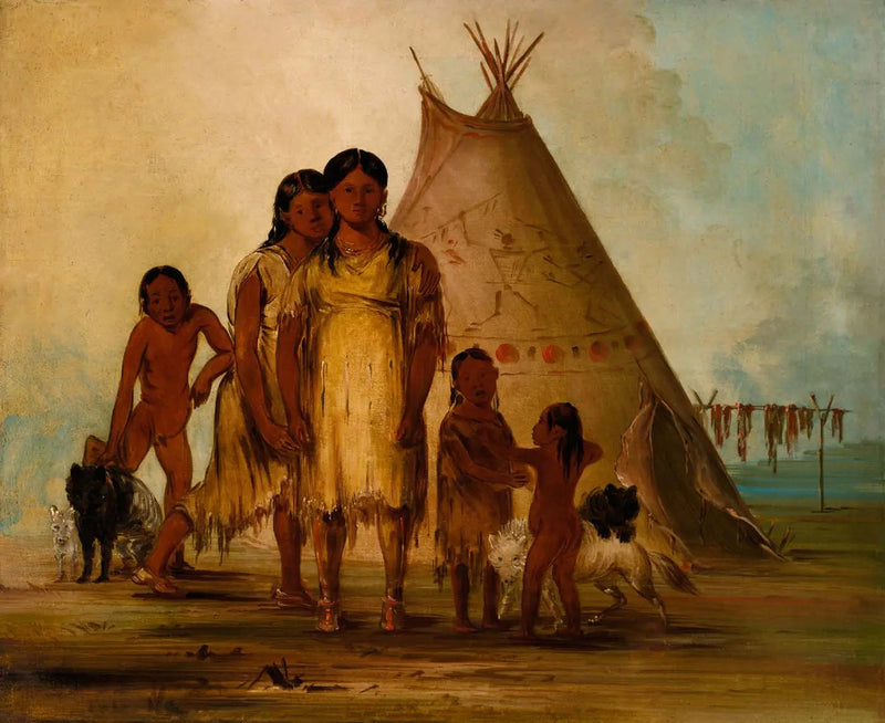 Zwei Comanche-Mädchen - George Catlin
