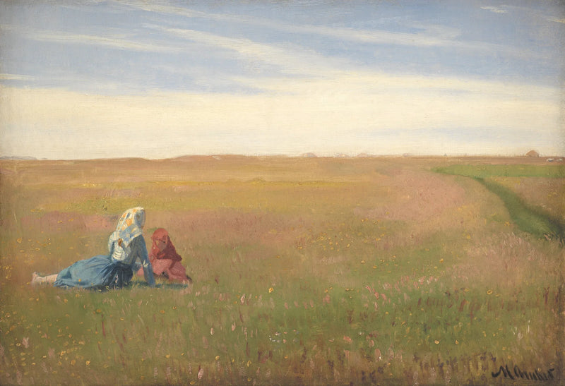 Zwei Mädchen in einem Champion. Sommertag – Michael Peter Ancher