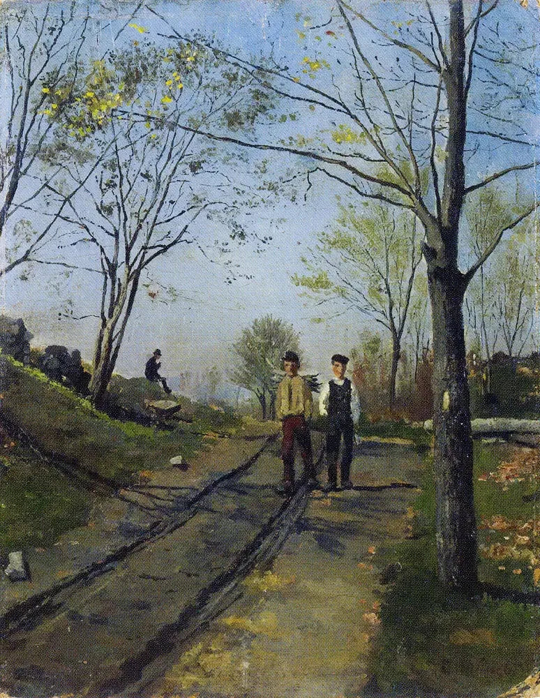 Zwei Jungen auf einem Landweg - Edvard Munch