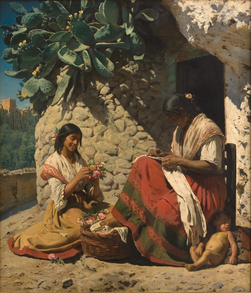 Zwei Zigeunerinnen vor ihrer Hütte. Spanien - Peder Severin Krøyer