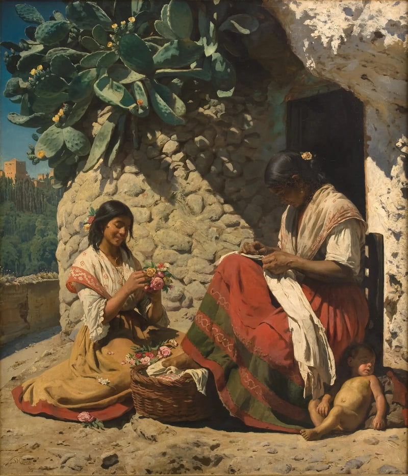 Zwei Zigeunerinnen vor ihrer Hütte. Spanien - Peder Severin Krøyer