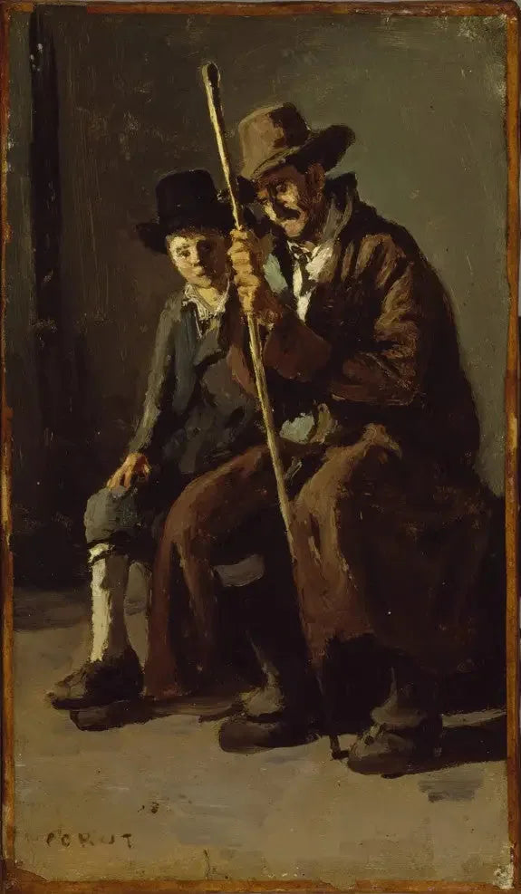 Zwei Italiener - Jean-Baptiste Camille Corot