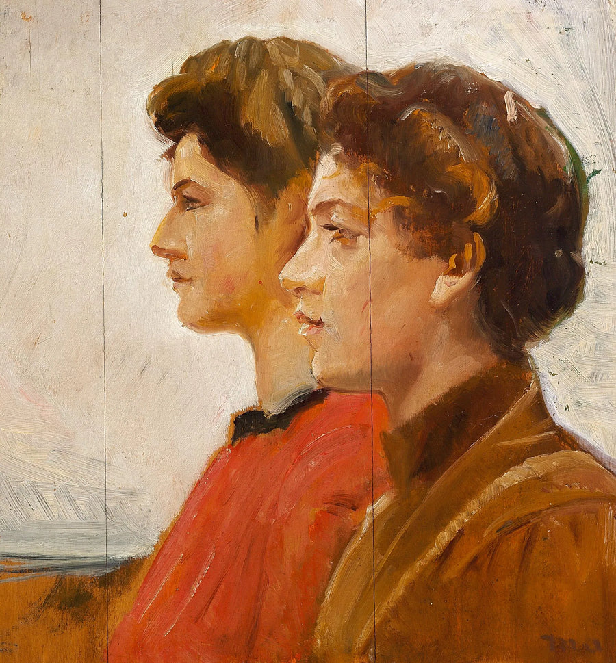 Zwei junge Frauen aus Skagen im Profil. – Michael Peter Ancher
