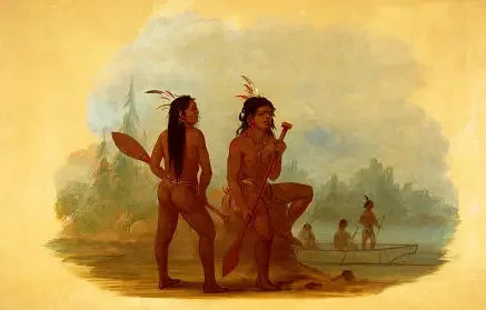 Zwei junge Männer Hyda - George Catlin