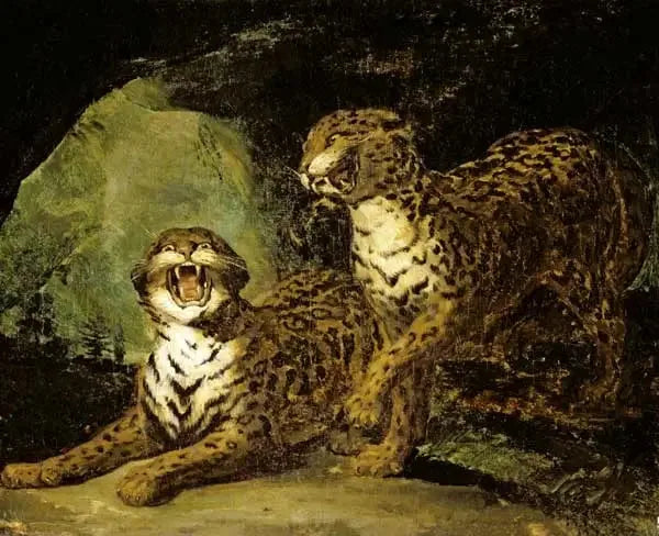 Zwei Leoparden - Théodore Géricault