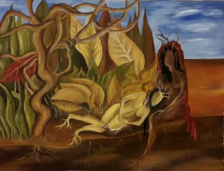 Zwei Akte in einem Wald - Frida Kahlo