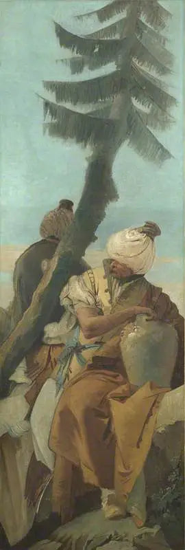 Zwei Orientalen sitzend unter einem Baum - Giovanni Battista Tiepolo