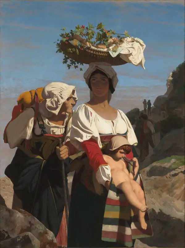 Zwei italienische Bäuerinnen und ein Kind - Jean-Léon Gérôme