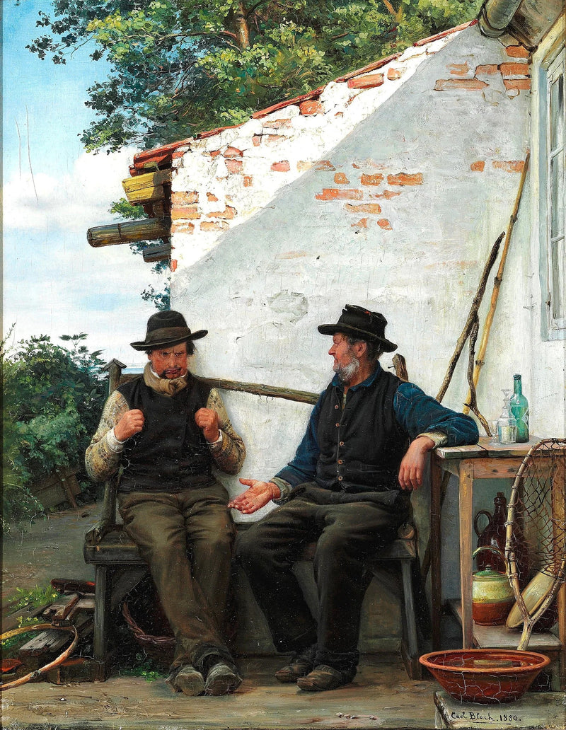 Zwei Fischer im Gespräch - Carl Heinrich Bloch