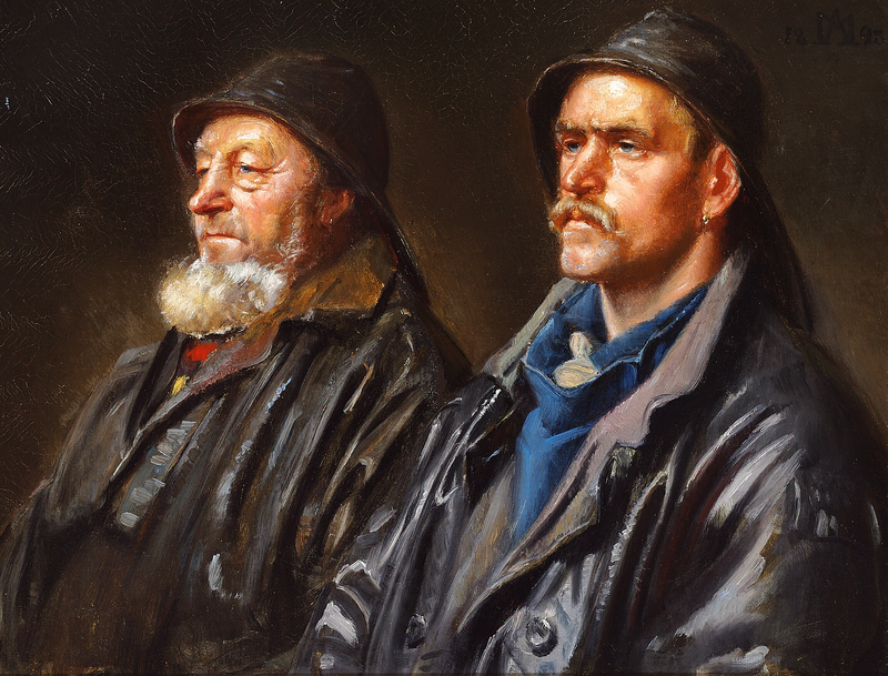 Zwei Fischer aus Skagen, Dänemark. -Michael Peter Ancher