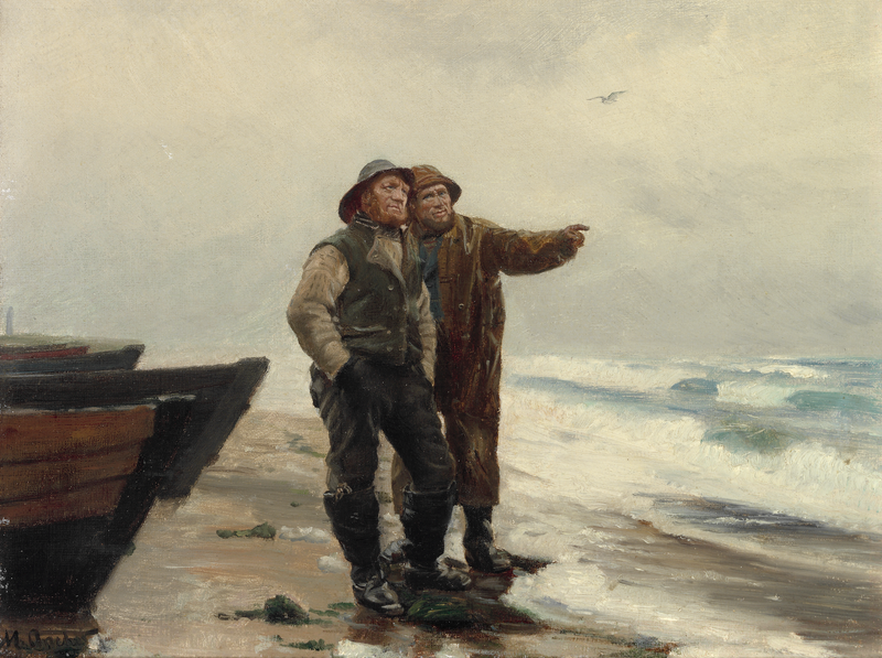 Zwei Fischer, Ole Svendsen und Anthon Fedder Henriksen. -Michael Peter Ancher