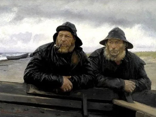 Zwei Fischer in der Nähe eines Bootes - Michael Peter Ancher