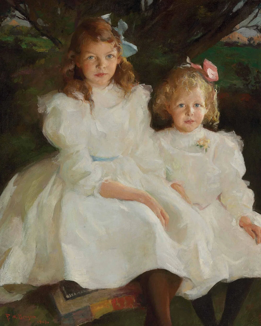 Zwei kleine Mädchen - Frank Weston Benson
