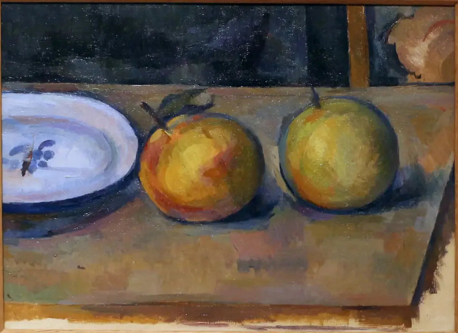 Zwei Äpfel auf einem Tisch - Paul Cézanne