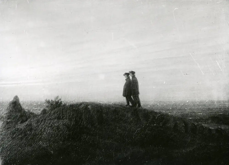 Zwei Wanderer am Strand - Caspar David Friedrich