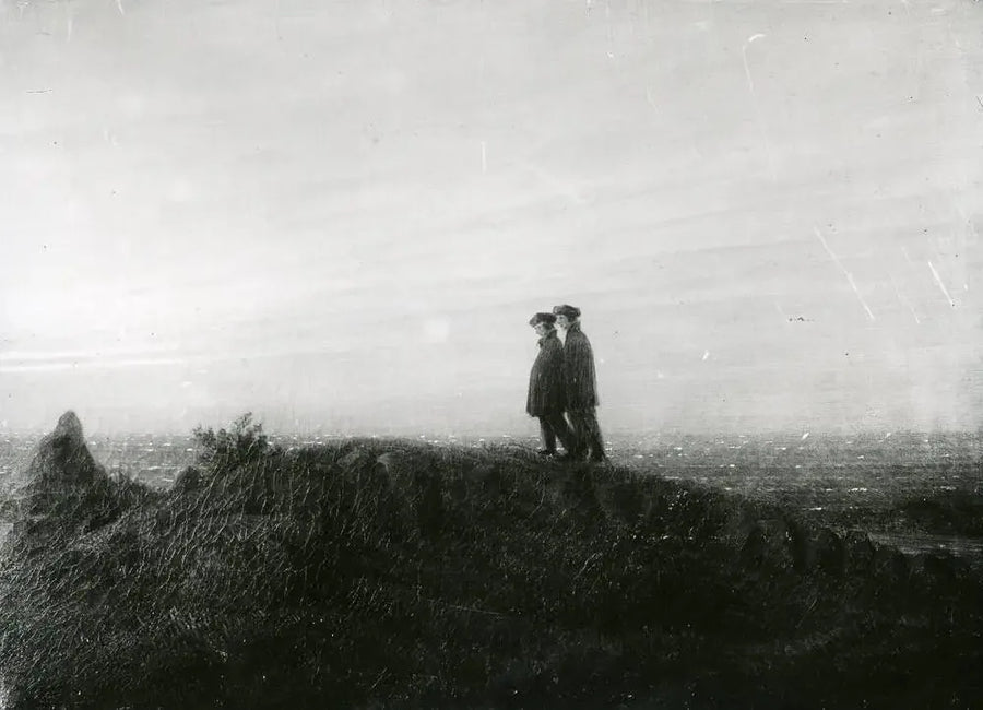 Zwei Wanderer am Strand - Caspar David Friedrich