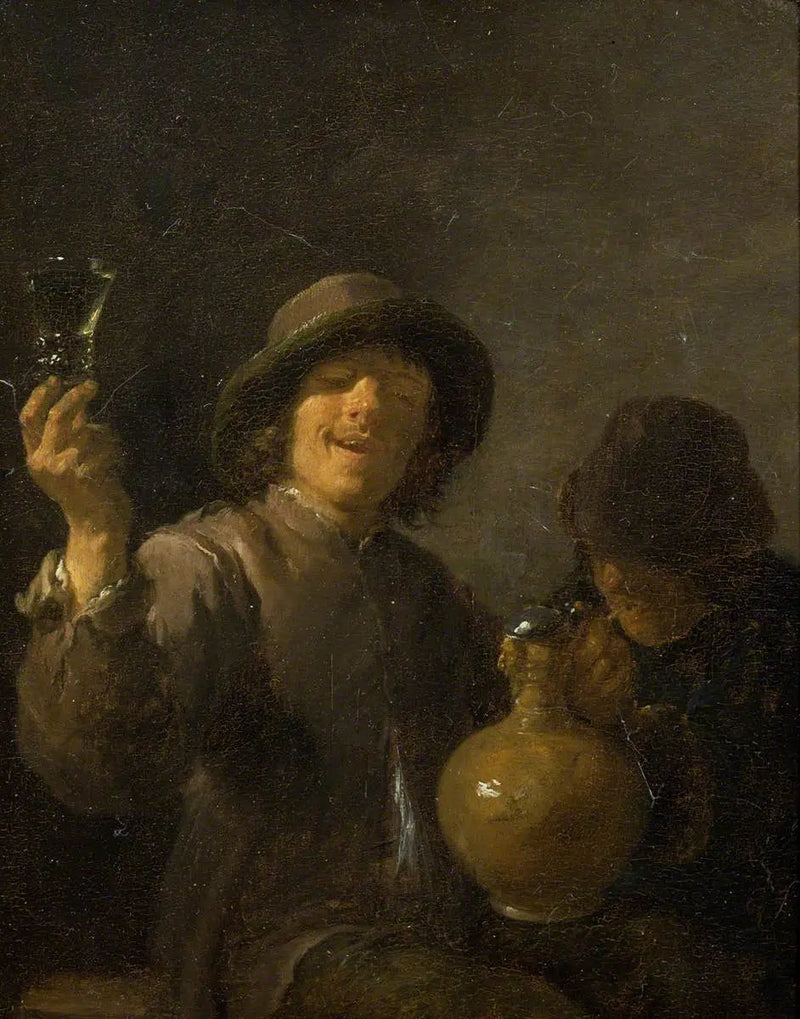 Zwei Rüpel trinkend - David Teniers der Jüngere