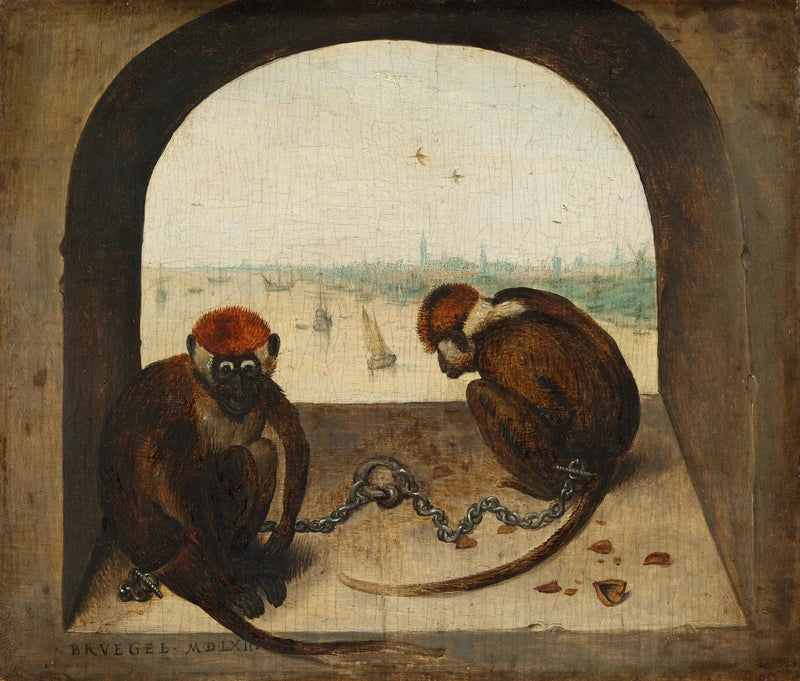 Zwei Affen - Pieter Brueghel der Ältere