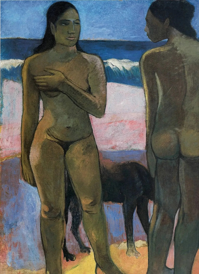 Zwei Tahitianerinnen am Strand - Paul Gauguin