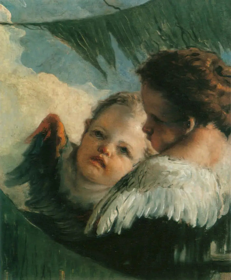 Zwei Engelsköpfe - Giovanni Battista Tiepolo