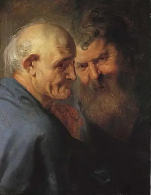 Zwei Köpfe von Aposteln - Peter Paul Rubens