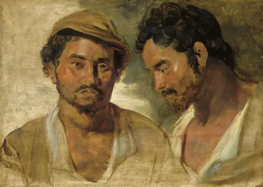 Zwei Studienköpfe eines Mannes aus dem Süden - Peter Paul Rubens