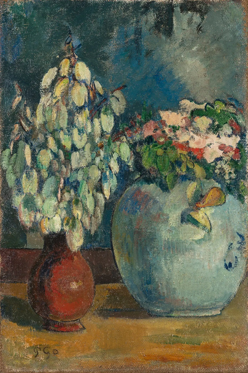 Zwei Blumenvasen - Paul Gauguin