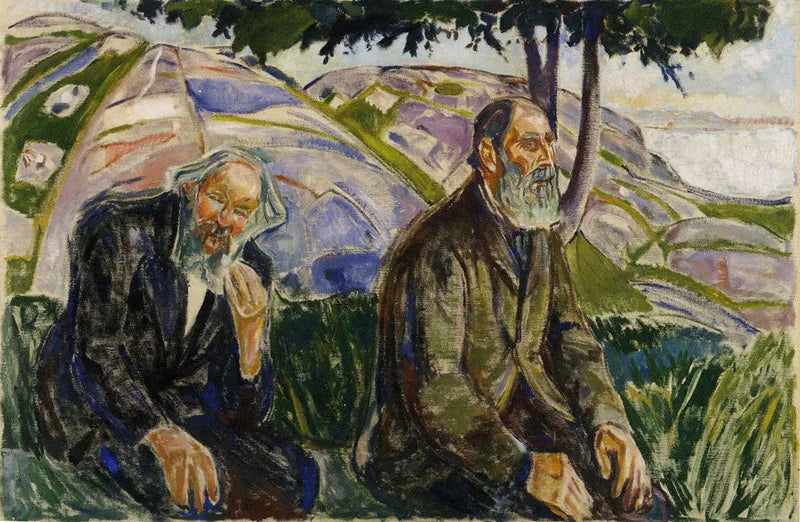 Zwei alte Männer - Edvard Munch