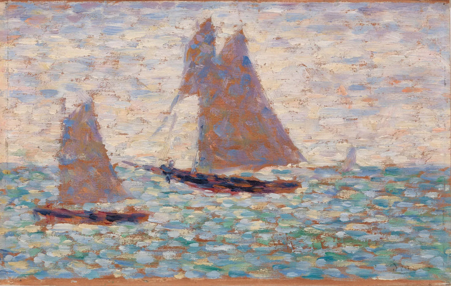 Zwei Segelboote in Grandcamp - Georges Seurat