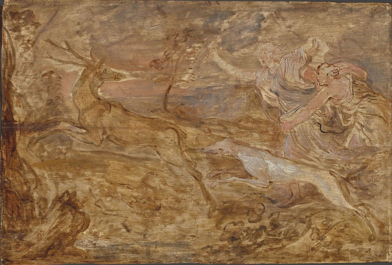 Diana jagt den Hirsch - Antoine van Dyck