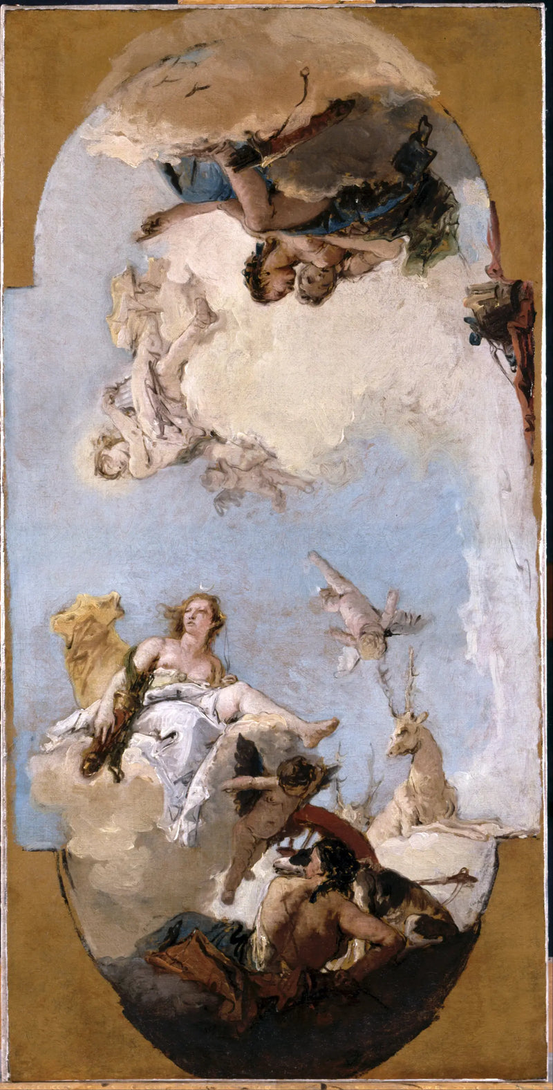 Diane, Apollon und Nymphe - Giovanni Battista Tiepolo