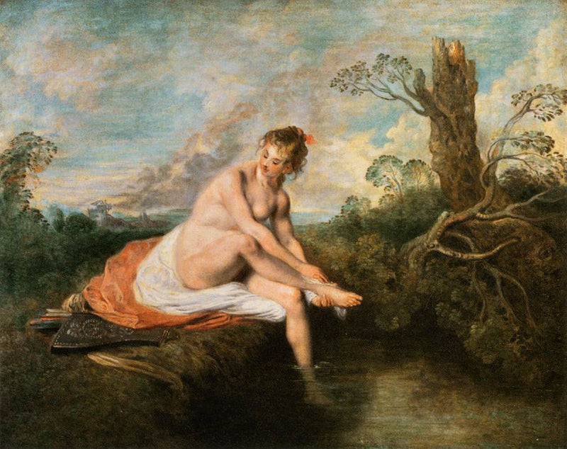 Diane im Bade - Antoine Watteau