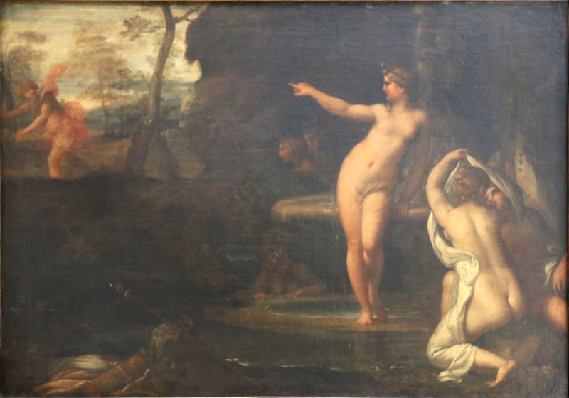 Diane im Bade überrascht von Aktéon - Annibale Carracci