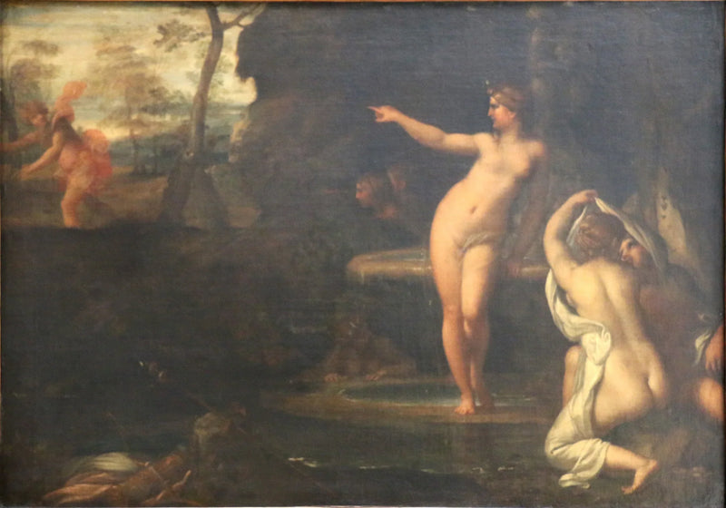 Diane im Bade überrascht von Aktéon - Annibale Carracci