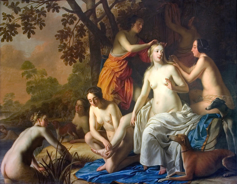 Diane mit ihren Nymphen - Gerrit van Honthorst
